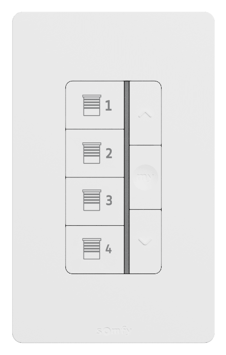 DecoFlex WireFree™ Zigbee 4 Channel In-wall, White | Somfy